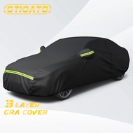 GTIOATO 3 Layers Car Cover Outdoor Protection Waterproof Penutup Sarung Kereta Universal Car Accesso