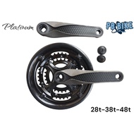 Crank Triple 28/28/48T platinum arm 170 3speed MTB ROADBIKE DISC