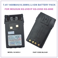 Wouxun KG-669 699E KG-703 KG-810 Replacement Battery 1400Mah