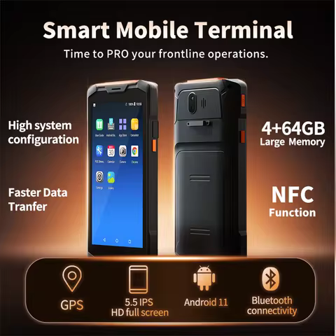 Z1L PDA Android11 Scanner Warehouse Inventory Data Collector Handheld Terminal 4GB RAM 64GB ROM Memo
