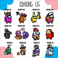 AMONG US DTF IRON-ON SCREEN PRINTING STICKERS