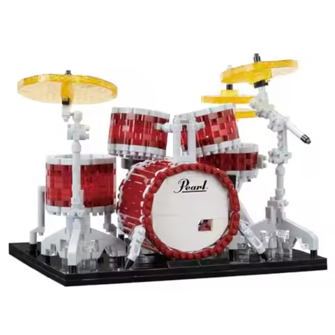 nanoblock Instruments Pearl Drum Set Masters Advanced Hobby Series Building Kit for Adults and Teens