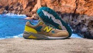 *~9527~* 2014年 9月 NEW BALANCE 580 MRT580BS 咖啡黃 咖啡 藍黃 泥色 土色 反光 男女 情侶鞋