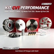 Complete CVT Performance Upgrade Kit Fits BMW C400GT C400X QJ Fort 350, Clutch Shoes Variator Roller