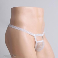 [SUNNIMIX] Sexy Men’s Lace Briefs Sissy T-back Gay Underwear Male Lingerie Underpants