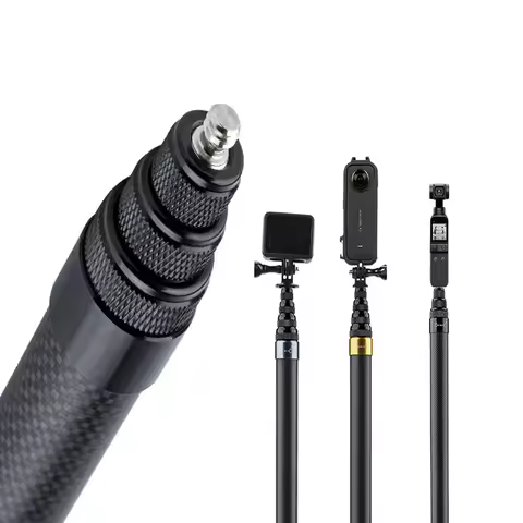 3m Selfie Stick for Insta360 X5 X4 X3, 118 Inch Carbon Fiber Invisible Ultra Long Extension Pole for