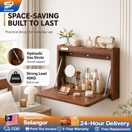 💄Wall Mounted Dressing Table Vanity Table Meja Solek Foldable Hidden Storage Space Saving For Bedroo