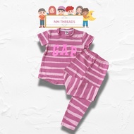 Kids' Pink Striped GAP-Inspired Set - 2-Piece (Top & Bottom)
