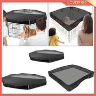 [Lovoski2] Mesh Ventilate Playpen Top Cover Universal Dogs Top Cover Portable Sun Rain Cover Dog Pla