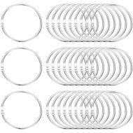 PATIKIL 1.5" x 1.8" Loose Leaf Binder Rings, 30 Pcs Metal Book Rings Nickel Keychain Ring for Paper 