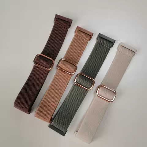 Elastic Band For Fitbit Sense Bands/Fitbit Versa 4 3 2 Bands/Fitbit Sense 2 Bands, Stretchy Nylon Lo