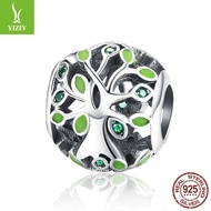 Oil Drip 925 European American Tree of Life Accessories Sterling Silver Bracelet Beaded Necklace diy