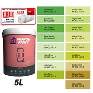 📌 (NO EXCHANGED / REVERSED) (1652-1695) 5L Nippon Paint Interior Q-Glo Delightful Greens & Blue Gree