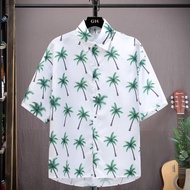 M-5XL Fashion Hawaiian Loose All Match Casual Plus Size Short Sleeve Flower Shirt Men