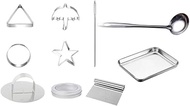 MAGICLULU Dalgona Korean Sugar Candy Making Tools For Squid Sugar Game Kit Dalgona Candy Molds Stainless Steel Umbrella Star Round Triangle Biscuits Cookie Cutters