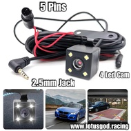 170 Degrees 5 Pin HD 2.5mm Jack Car Rear View Camera Reverse Night Vision 4 Led Video Camera Wide An