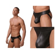 Underwear   /   Sexy Mens PU Leather Thong Underpants