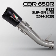 For Honda CBR650R CB650R CBR650F CB650F 2014-2025 Motorcycle Slip on Line Exhaust Modify Middle Pipe