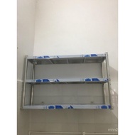 Kitchen Wall Shelf Storage Stainless Steel Hanger Wall 3 Hanging Board Seasoning Can 2 Layers Perfor