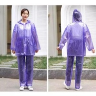 Large size plastic polka dot raincoat (.good product.)