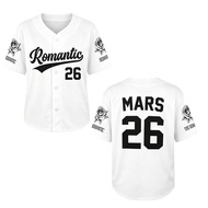The Romantic Tour 2026 Baseball Jersey Bruno Mars Inspired Concert Tee Rose Print Casual T-shirt For