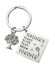 1個教師感謝禮物男士鑰匙圈,教師畢業禮物,生命樹種子教師禮物男士鑰匙扣