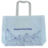 PWBถุงผ้าคอตตอน (สีขาว) รุ่น SAYNOTOPLASTICBAGS