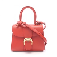 【二手】Delvaux Brillant 迷你兩用手提包，RED皮革，女士，二手 A