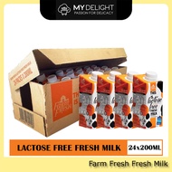 (24 x 200ml) Farm Fresh Lactose Free Original Fresh UHT Milk Similar Dutch Lady Cowhead Marigold Fresh Milk Yarra