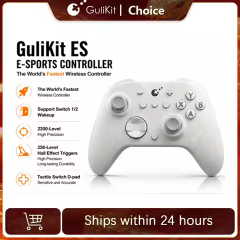 GuliKit ES E-sports Bluetoth Controller for Nintendo Switch, Switch 2 Wireless Gamepad with Hall Eff