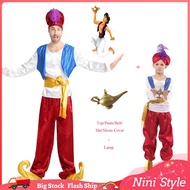 Disney Movie Aladdin Costume Kids Boy Arabian Prince Cosplay Costume For Boys Men With Costume Lamp 