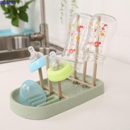 POMAT Baby Feeding Bottle Drain Rack, Wheat Straw Foldable Bottle Drying Rack, Easier Drying Colorful Easy To Clean Large Capacity Feeding Cup Holder Countertop