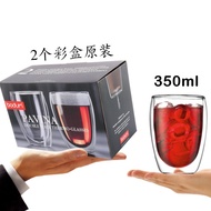 Bodum ไมโครเวฟปลอดภัยแก้วกาแฟแก้วมัคคาปูชิโนลาเต้เอสเปรสโซแก้วผนังคู่ความปลอดภัยเครื่องดื่มร้อนและเย