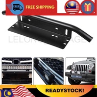 4x4 e Front Bumper Number Plate Holder LED Light Bar Mount Bracket Frame Off road
