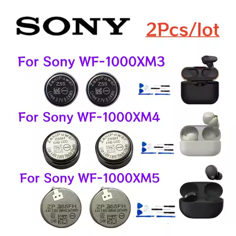2Pcs Z55 Z55H Z55FH Original Replacement Earphones Battery For Sony WF-1000XM4 WF-1000XM3 WF-1000XM5