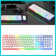 KOKO 104 Keys USB Corded Keyboard LED Gaming Keyboard Mechanical Sensation Membrane