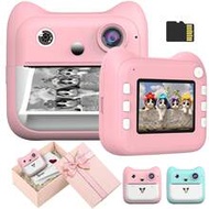 Instant Print Digital Camera, Multifunctional Cartoon Camera Set, 1080P New High-Definition Cute Cam