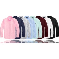 New RL Small Horse Shirt Men's Oxford Cotton Casual Slim Fit Long Sleeve Big Size Shirts For Men's F