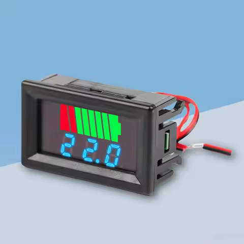 Car Battery Charge Level Indicator Capacity Meter Tester 12V 24V 36V 48V 60V 72V Battery Monitor Aut
