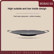 [bigbag.sg] BBQ Camping Frying Pan Cooktop for Bonfire Cast Iron Wok Top Bakeware