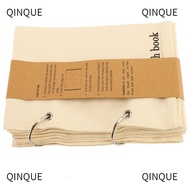 QINJUE Blank Sketchbook, Fabric Blank Fabric Sketchbook, Durable Beige Art Sketchbook Art Creation