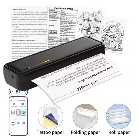 【New】X9 A4 Portable Paper Printer Thermal Printing Wireless BT Connect Compatible with iOS and Andro