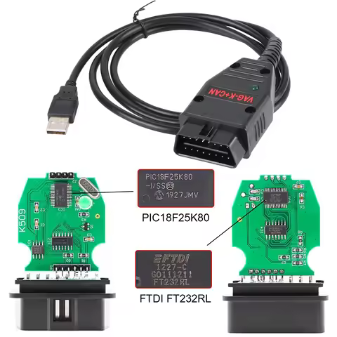 for VW AUDI OBD2 Code Reader Commander 1.4 VAG K+CAN OBDII Scanner With FT232RL PIC18F25K80 Car OBD 