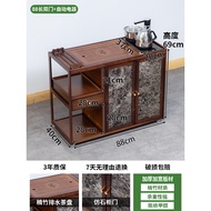 Tea Table Home Living Room with Wheels Movable Solid Wood Small Tea Trolley Tea Set Suit Kettle Inte