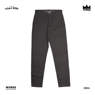 WORDS PANTS - CHINO LONG PANTS / MEN'S LONG PANTS (GREY/ GREY)
