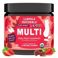 Llama Naturals Kids Multivitamin Gummies - วิตามินกัมมี่ผลไม้แท้ ไม่เติมอ้อย - วิตามินอาหารทั้งหมด 1