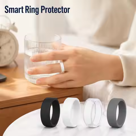 Ultra-Thin Ring Cover for Oura Ring 5, Anti-Scratch Silicone Smart Protector Elastic Ring Finger Cas