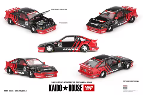 Kaido House + MINIGT Toyota AE86 Sprinter Trueno Kaido ADVAN KHMG214-CH