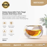 Mini double wall glass shot 50ml | Espresso coffee Tea Glass Cup