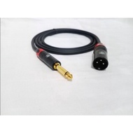 Canare Audio Cable 1-5mtr Jack Akai 6.5mm Male To XLR Male-BLACK